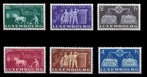 Luxembourg #272-277 Cat$96.75, 1951 United Europe, set of six, hinged