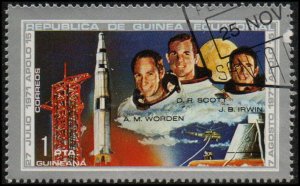 Equatorial Guinea sw18 - Cto - 1p Apollo 15 / Astronauts (1972)