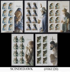 GIBRALTAR - 2007 CHRISTMAS - SET OF 5 MIN. SHEET MINT NH