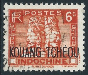 France - Offices in China (Kwangchowan), Sc #113, 6c Used