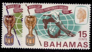 BAHAMAS QEII SG288-289, 1966 World cup set, NH MINT.