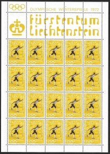 LIECHTENSTEIN (80) All different Sheets of stamps ALL Mint Never Hinged