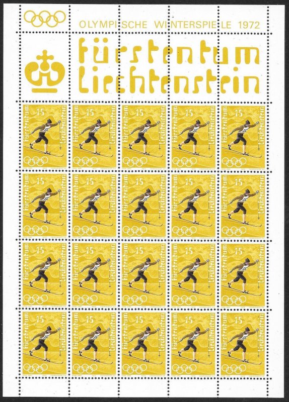 LIECHTENSTEIN (80) All different Sheets of stamps ALL Mint Never Hinged