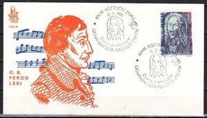 Italy, Scott cat. 1677. Musician Pergolesi issue. First day cover. ^