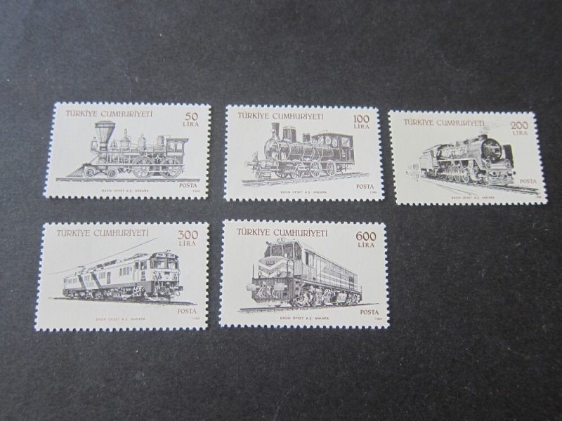 Turkey 1988 Sc 2405-9 Train set MNH