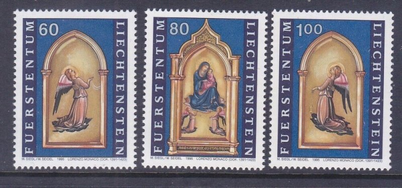 Liechtenstein 1060-62 MNH 195 Christmas Paints by Lorenzo Monaco Set of 3