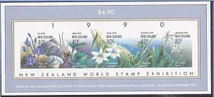 NEW ZEALAND 1990 ORCHIDS IMPERF SOUVENIR SHEET MNH ACS cat NZ$100.........87748D