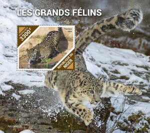 NIGER - 2019 - Big Cats - Perf Souv Sheet -Mint Never Hinged