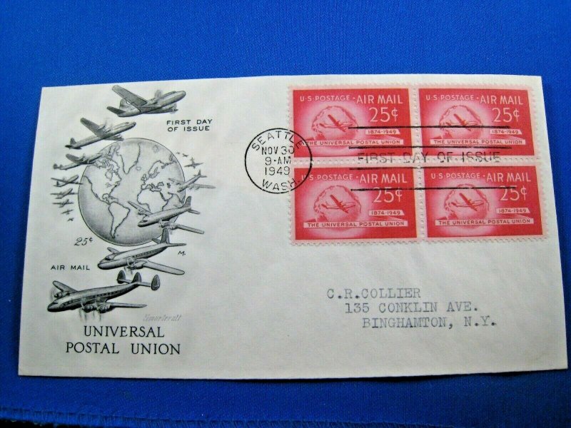 U.S. AIR MAIL COVERS - LOT OF 10 FDCs