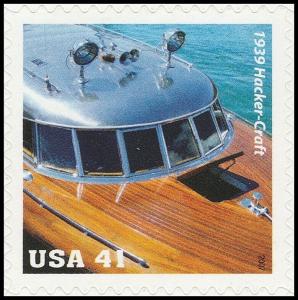 US 4162 Speedboats 1939 Hacker-Craft 41c single (1 stamp) MNH 2007