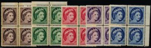 Canada 337p-41p Blocks MNH Queen Elizabeth,  Wilding