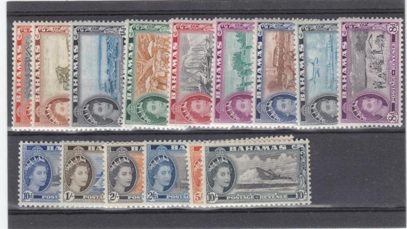 BAHAMAS  # 158-173  MNH  $VAR   CORONATION ISSUES 1954  CAT VALUE $86