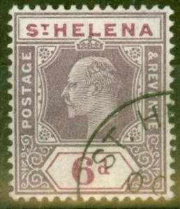 St Helena 1908 6d Dull & Dp Purple SG67 Superb Used