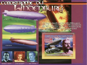 Guinea Aviation Stamps 2007 MNH Hindenburg Disaster Airships Zeppelins 1v S/S II