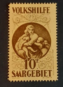 Saargebiet 1928 ** MNH stamp 10 Fr Mi 134 - too good to be original - Forgery