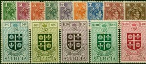 St Lucia 1949 Set of 14 SG146-159 Fine LMM