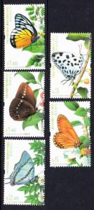 Hong Kong #1270-4 butterflies MNH
