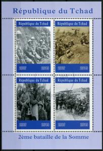 Chad 2019 CTO WWI WW1 2nd Battle of Somme 4v M/S Military War Stamps