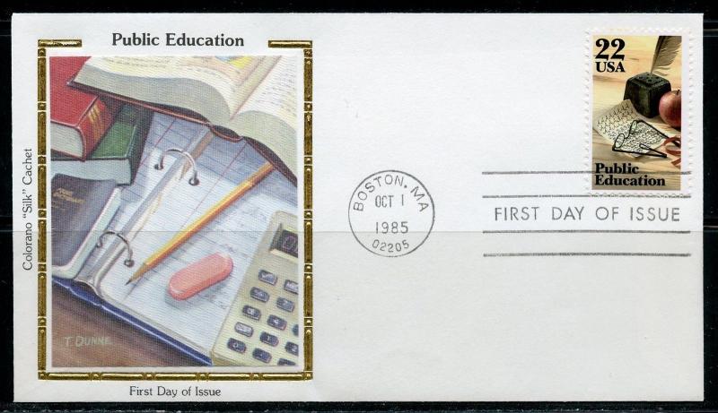 UNITED STATES  COLORANO 1985 PUBLIC EDUCATION  FIRST DAY COVER 