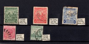 Barbados early collection stamps used