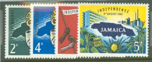 Jamaica #181-184v Unused Single (Complete Set)