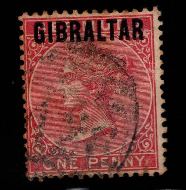 Gibraltar Scott and SG 2  Used  1886  Overprinted Bermuda stamp