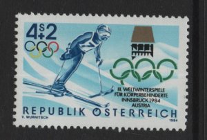 Austria  #B348  MNH   1984  world winter games for the handicapped