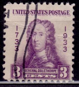 United States, USA, 1933, Gen. Oglethorpe, 3c, Scott#726, used