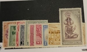 O) 1952 WESTERN SAMOA, HARVESTING CACAO, MAKING SIAPO CLOTH, THATCHING HUT,