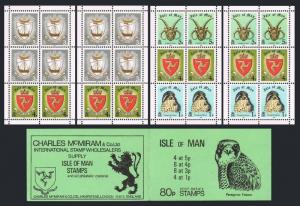 Isle of Man 146c x2/190a x2 booklet,MNH. Millennium.Falcon,Ship.Ram,Arms.1979.