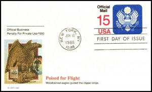 Scott UZ4 15 Cents Official Mail Fleetwood FDC Unaddressed