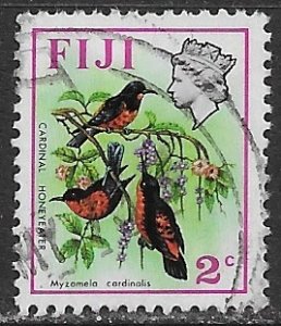 Fiji ~ Scott # 306 ~ Used ~ Cardinal Honey Eaters