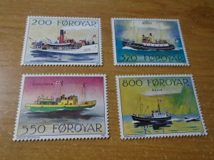 Boats : Faroe Islands  #  232-35  MNH