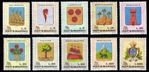 San Marino 1968 Scott #677-686 Mint Never Hinged