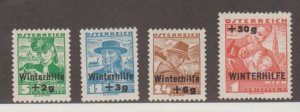 Austria Scott #B128-B131 Stamp - Mint Set
