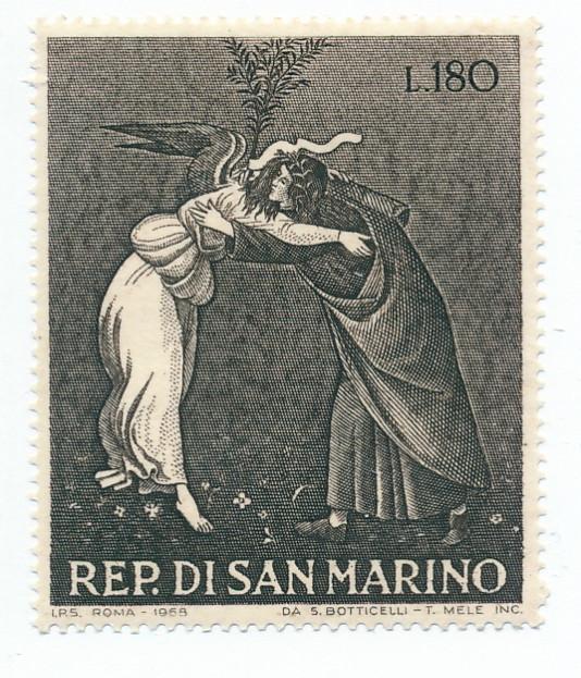 San Marino 1968 - Scott 694 MH - Painting by Botticelli 