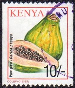 Kenya 766B - Used - 10/- Carica Papaya (Paw Paw) (2001) (cv $0.80)