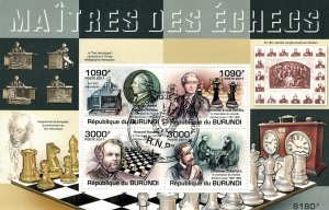 BURUNDI 2011 - Great chess players / minisheet