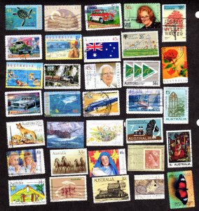 Australia, Lot of 50 used stamps, CV = $ 12.50  Lot 220360 -03