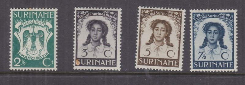 SURINAME, 1938 Liberation of Slaves set of 4, lhm.