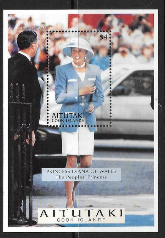 AITUTAKI SGMS700 1997 PRINCESS DIANA MNH 