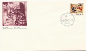 1984 Canada FDC Sc 1040 - Christmas - LAnnonciation by Jean Dallaire