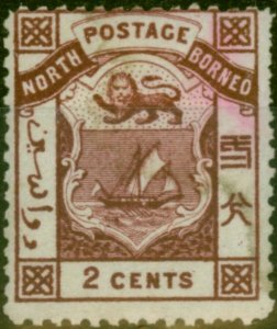 North Borneo 1886 2c Brown SG10 Good MM