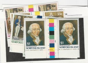 Norfolk Island, Postage Stamp, #392-396 Pairs Mint NH, 1986