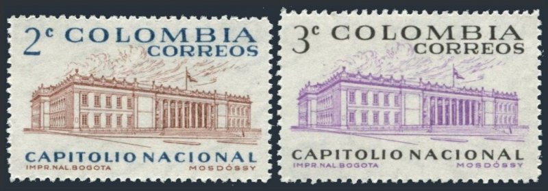 Colombia 704-705 two sets, MNH. Michel 856-857. Capitol Bogota, 1959.