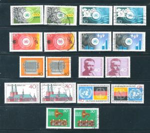 Germany All 1973 #1101-1127 MNH/CLH, #B496-B507, Souv B502 MNH & B500-507 CLH