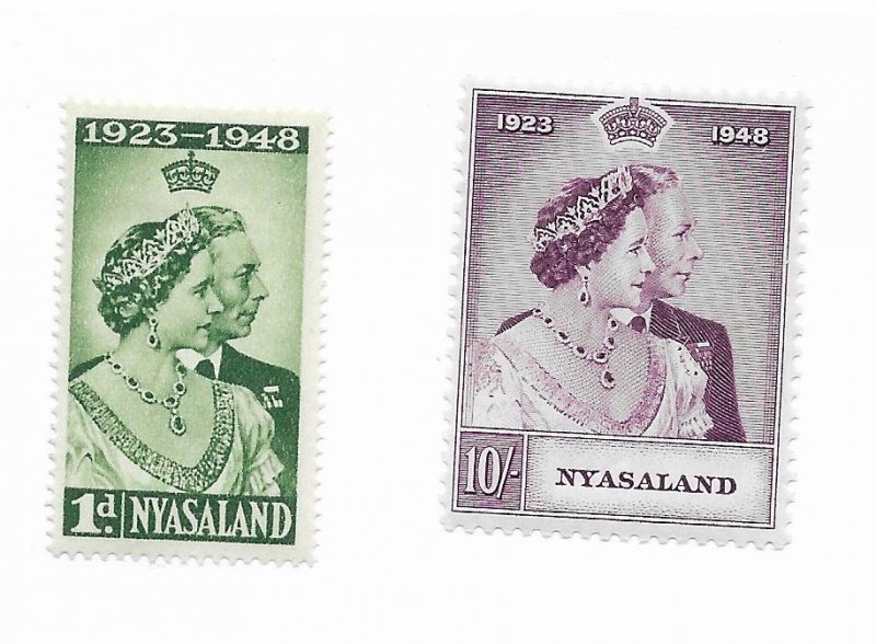 Nyasaland #85-86 MH - Stamp - CAT VALUE $19.25