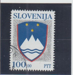 Slovenia  Scott#  114  Used   (1992 National Arms)
