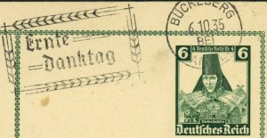 GERMANY Winterhilfe Fund Harvest Day Festival Postal Stamp Stationery Cards 1935