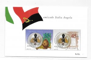 Angola 2002 Italy friendship S/S Sc 1235a MNH C3